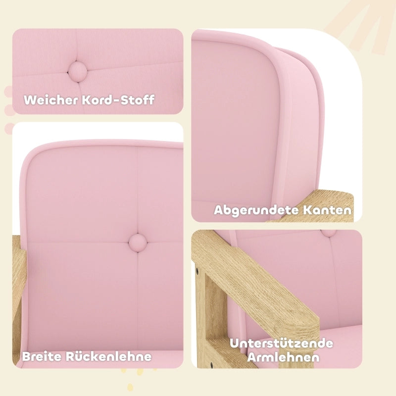 POLTRONA per bambini 46,5x44x45 cm in Legno Rosa
