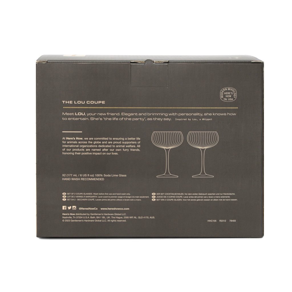 The Lou Bicchiere Coupe - Set da 2 Colore Fumo