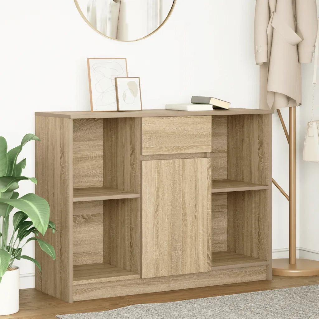 Credenza con Cassetto Rovere Sonoma 101x35x76 cm in Truciolato