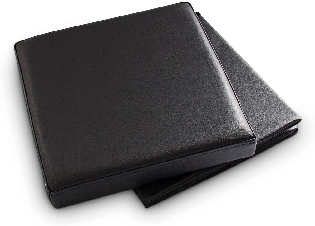 Pouf/sgabello pieghevole contenitore stabile materiale sintetico 38 cm nero 13_0002806_3