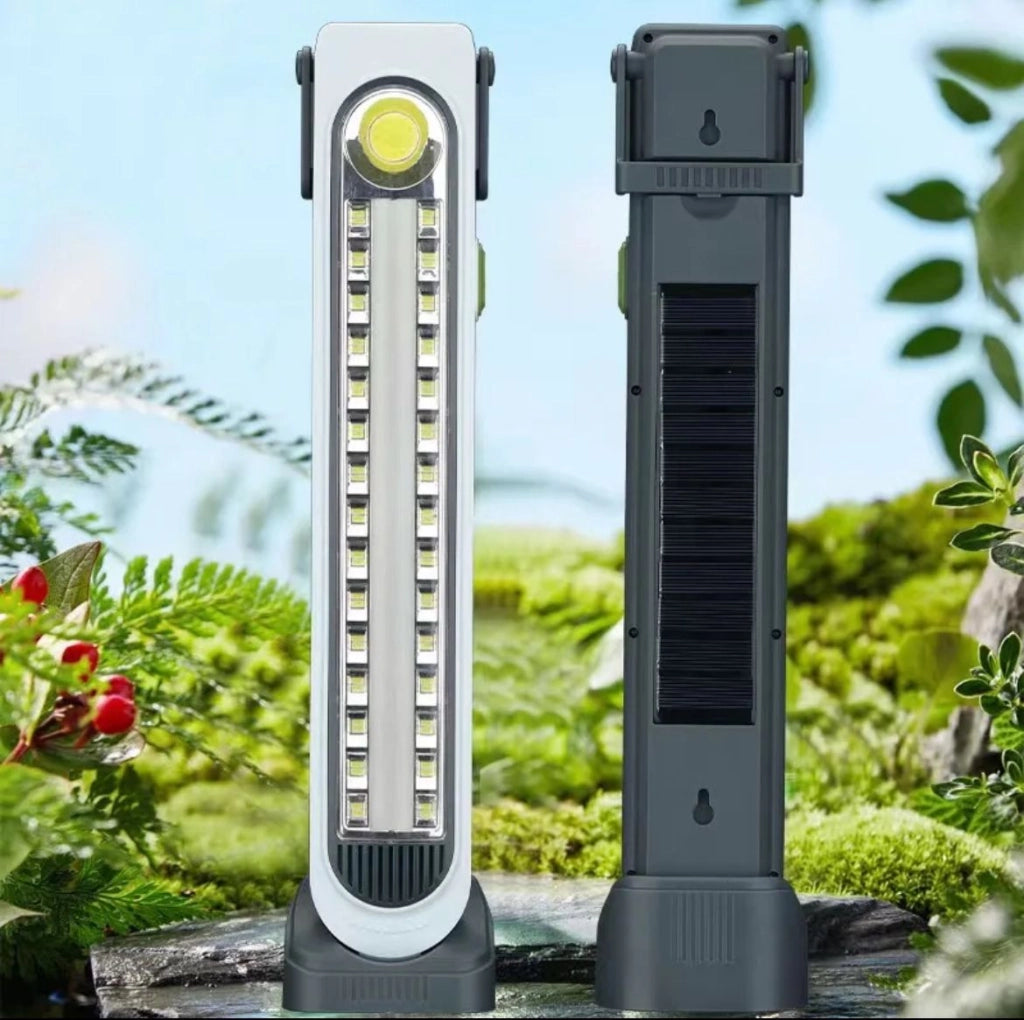 TORCIA PORTATILE LAMPADA DI EMERGENZA RICARICABILE USB SOLARE 30 LED SOLARE