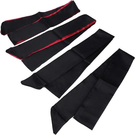 Set di Blindature per Sonno con Fazzoletti di Cotone di Seta - 4 pezzi - Copertura Oculare di Lusso - 150 cm - #411