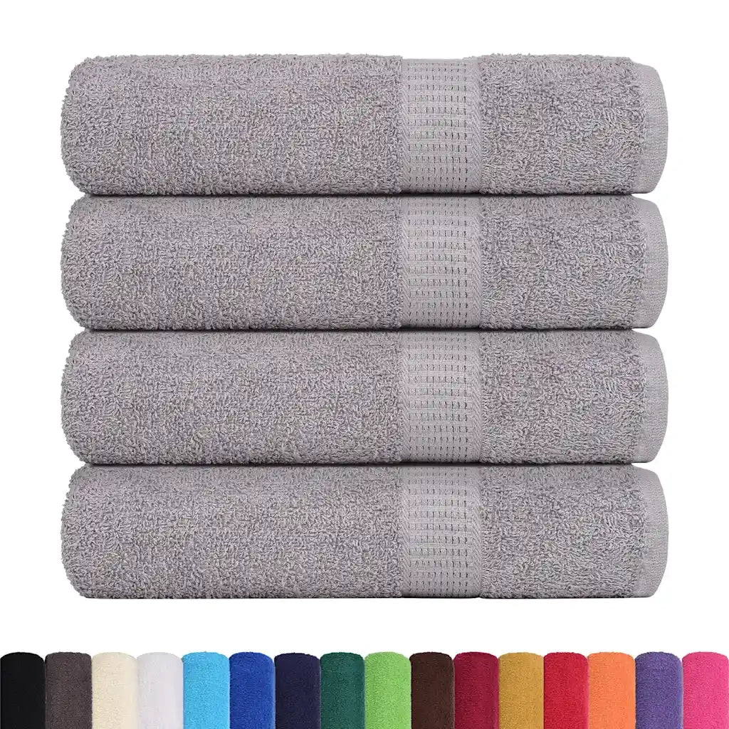 Asciugamani da bagno FROGN 4 pz Grigio 100x150 cm 360 g/m² 136837