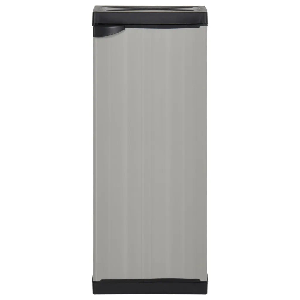 Mobiletto da giardino compatto con ripiano 35 x 40 x 85 cm in PVC grigio 02_0047062