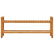 Scarpiera con 2 Ripiani-Scaffale per scarpe 100x27x40 cm in Massello di Rovere