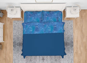 Completo Lenzuola Letto In 100% Cotone Made Italy Disegno Zodiaco 25GI - Piazza E Mezza - Zodiaco 25GI