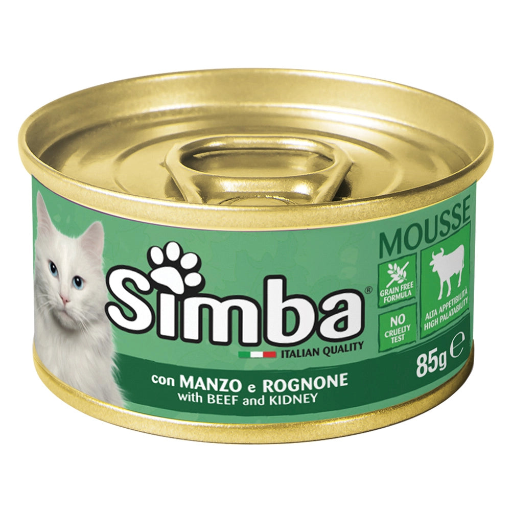 ALIMENTO PER GATTI 'MOUSSE' manzo e rognone - gr 85- 24 pezzi  - MONGE