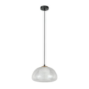 Lampada a sospensione Italux FEDER nera doppio vetro E27