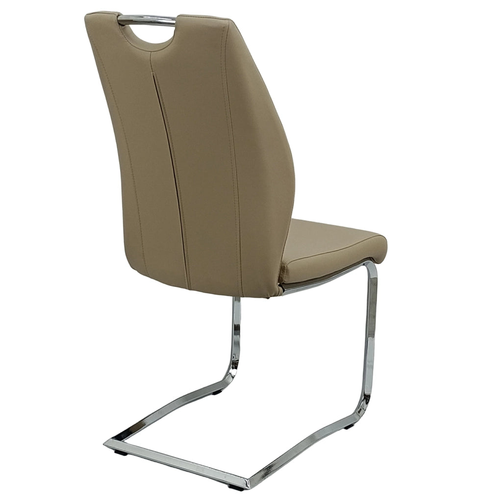 Marvin Sedia Edda con Struttura in Metallo e Seduta Imbottita di Design Moderno per Casa Ufficio Sa 1 SEDIA EDDA TORTORA