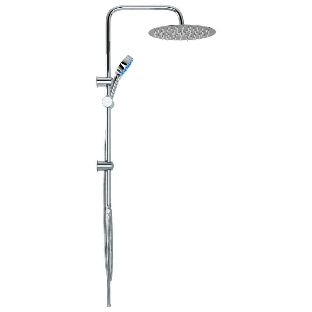 Set per Doccia a Doppio Soffione con Doccetta Acciaio Inox 145056
