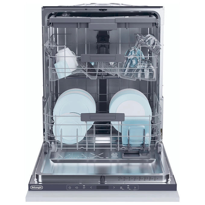 De' Longhi lavastoviglie a scomparsa totale, 60 cm, 10 coperti, classe C, terzo cestello, motore inverter, 44 dB, L6NP83C-SH