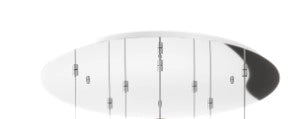 SOSPENSIONE CROMO 8 LUCI TONDA VETRI 4X TR + 4X FU 1181CR-S8 T-TF