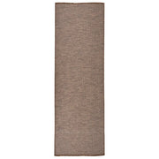 Tappeto da Esterni a Tessitura Piatta 80x250 cm Marrone cod mxl 65432