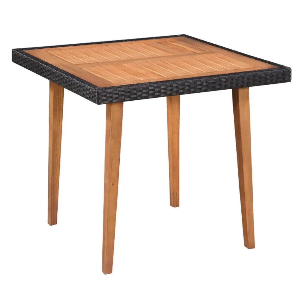 Set da Pranzo da Giardino 5 pz in Polyrattan Nero e Marrone 44074