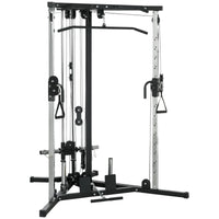 Stazione Fitness per Allenamento Totale 170x139x200 cm Power Tower in Acciaio Nero