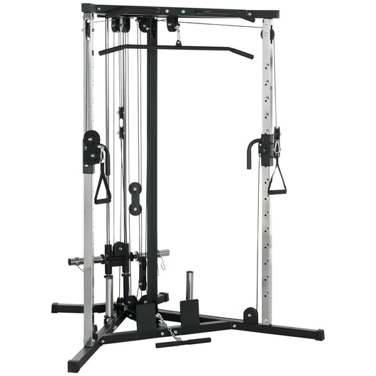 Stazione Fitness per Allenamento Totale 170x139x200 cm Power Tower in Acciaio Nero