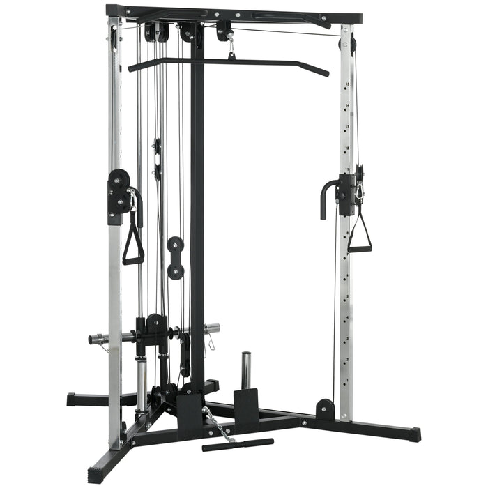 Stazione Fitness per Allenamento Totale 170x139x200 cm Power Tower in Acciaio Nero