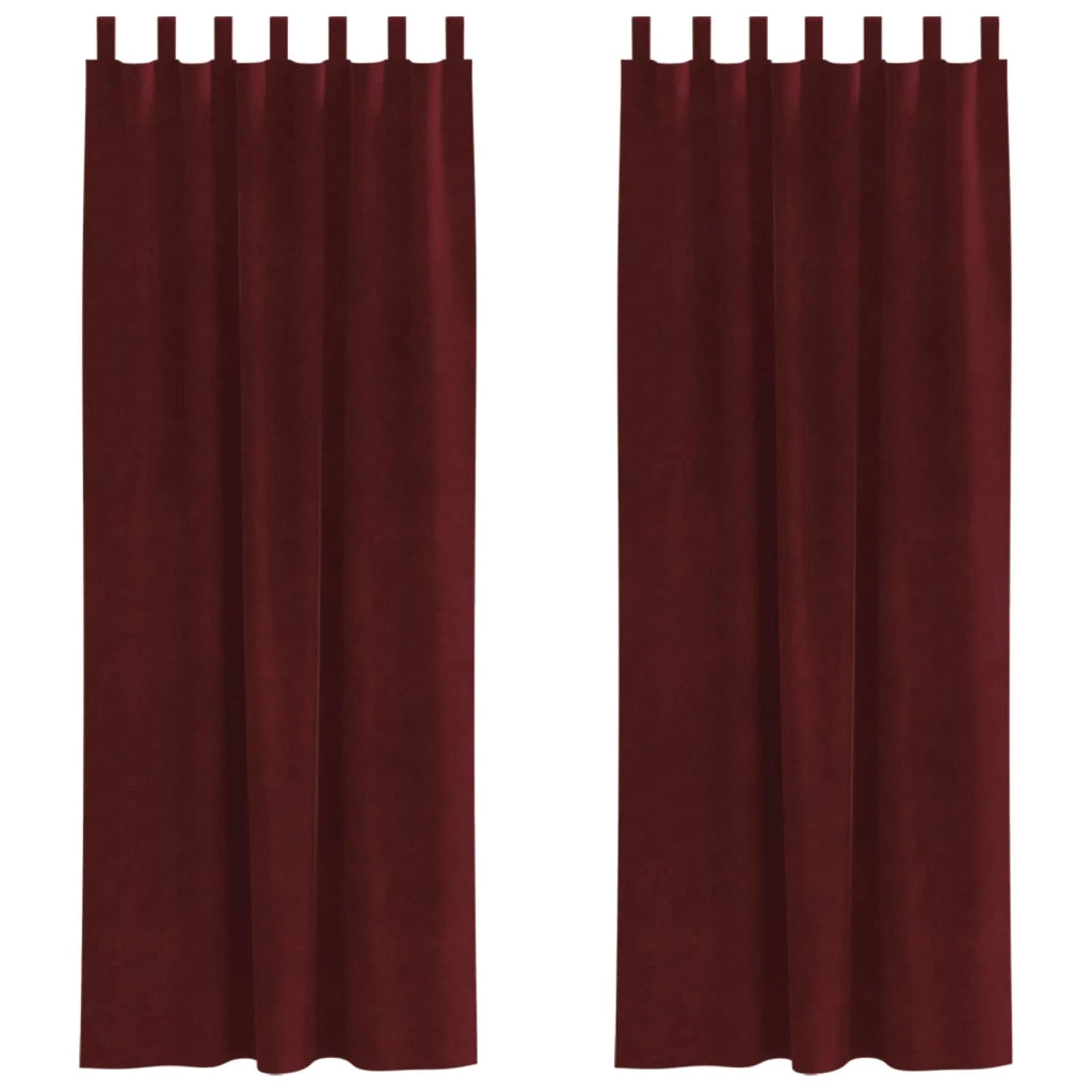 Tende oscuranti 2 pcs Rosso Vino 140 x 225 cm Velluto 4107310