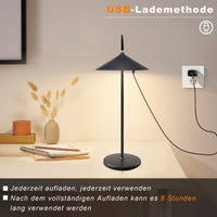 ZMH Lampada da tavolo LED moderna ricaricabile touch dimmerabile per esterni giardino