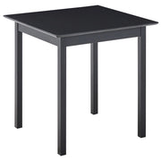 Tavolo da pranzo in legno di pino nero 75x75 cm, design minimalista scandinavo, tavolo da cucina