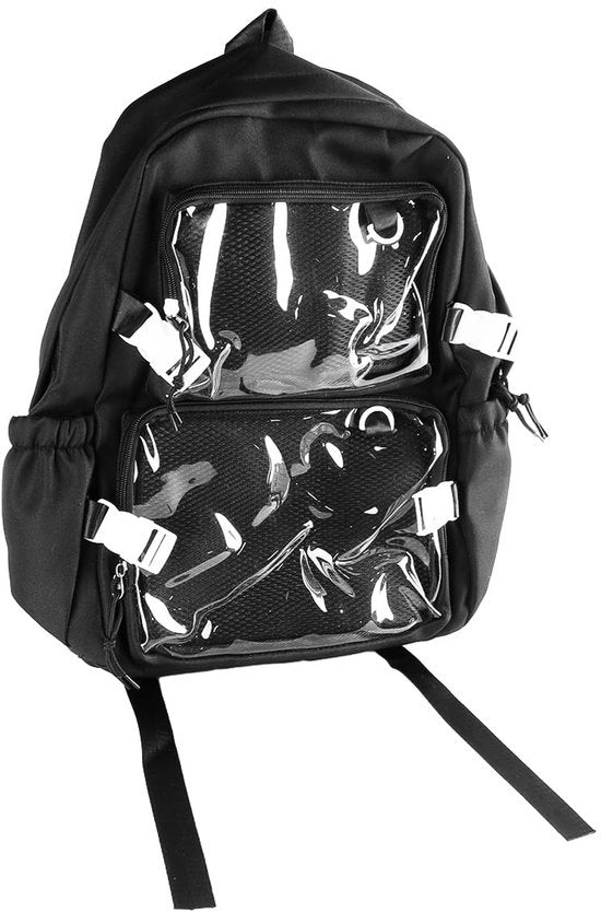 Borsa per Donna - Borsa Trasparente - Nylon - Impermeabile - Leggera - 30x44x14cm - Adatta per Festival - Borsa da Scuola