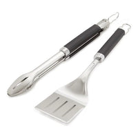 Set attrezzi barbecue weber 6777 precision 2 pezzi inox e nero