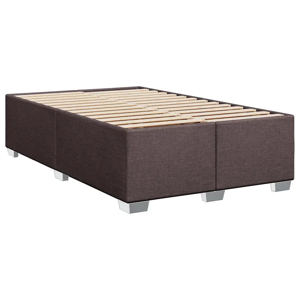 vidaXL Giroletto a Molle con Materasso Marrone Scuro 120x190cm Tessuto