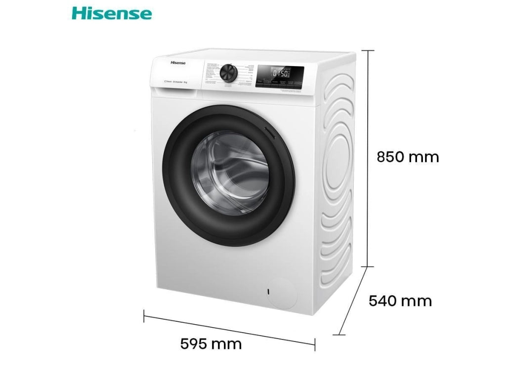 Hisense WFQP8014EVM lavatrice Caricamento frontale 8 kg 1400 Giri/min Bianco