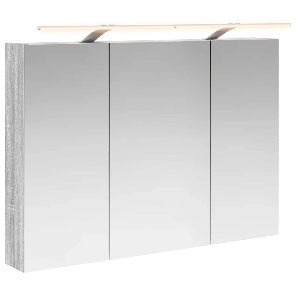 Mobiletto per specchio da bagno con lo scaffale Grigio Sonoma