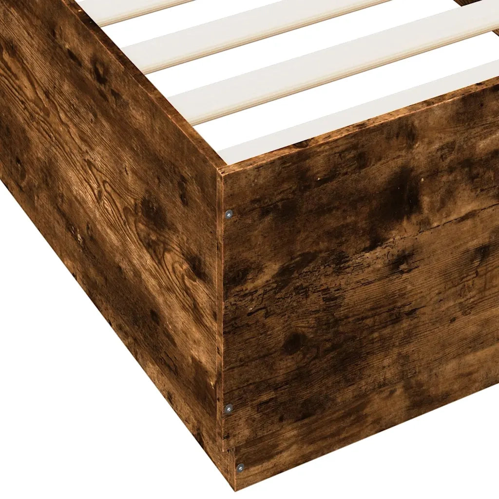 Giroletto-Struttura Letto Rovere Fumo 100x200 cm in Legno Multistrato 298025