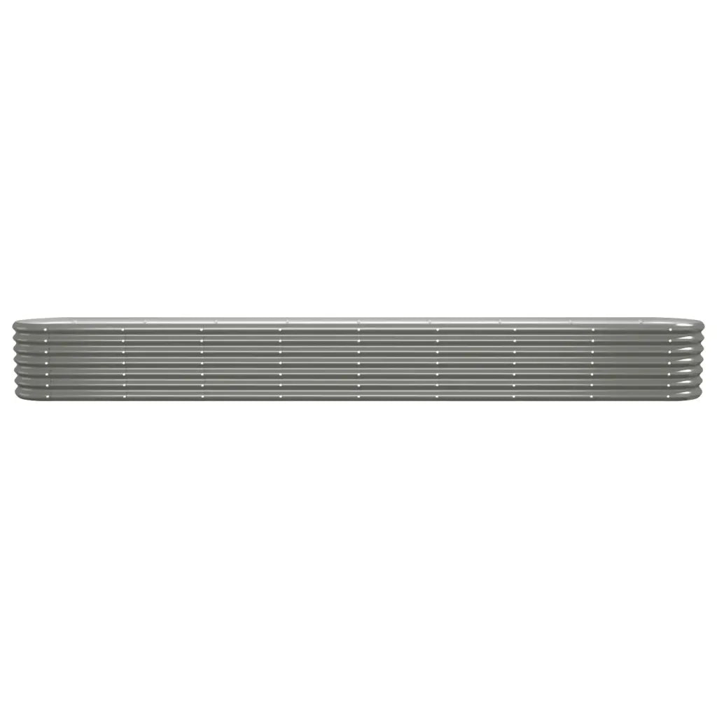 Letto Giardino Acciaio Verniciato a Polvere 332x40x36 cm Grigio