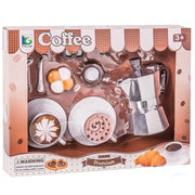Trade Shop - Set Caffe Giocattolo Bambini Con Caffettiera Tazzine E Cucchiaini Per 2 Persone -