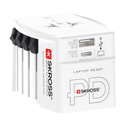 Adattatore da viaggio universale MUV con porte USB-A e USB-C Power Delivery 30W Bianco Skross