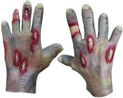 Manopole Zombie - Fatto a mano - Dimensioni adulte - Latex biodegradabile - Disegno realistico - Ideali per Halloween - 1 coppia - Manopole da costume