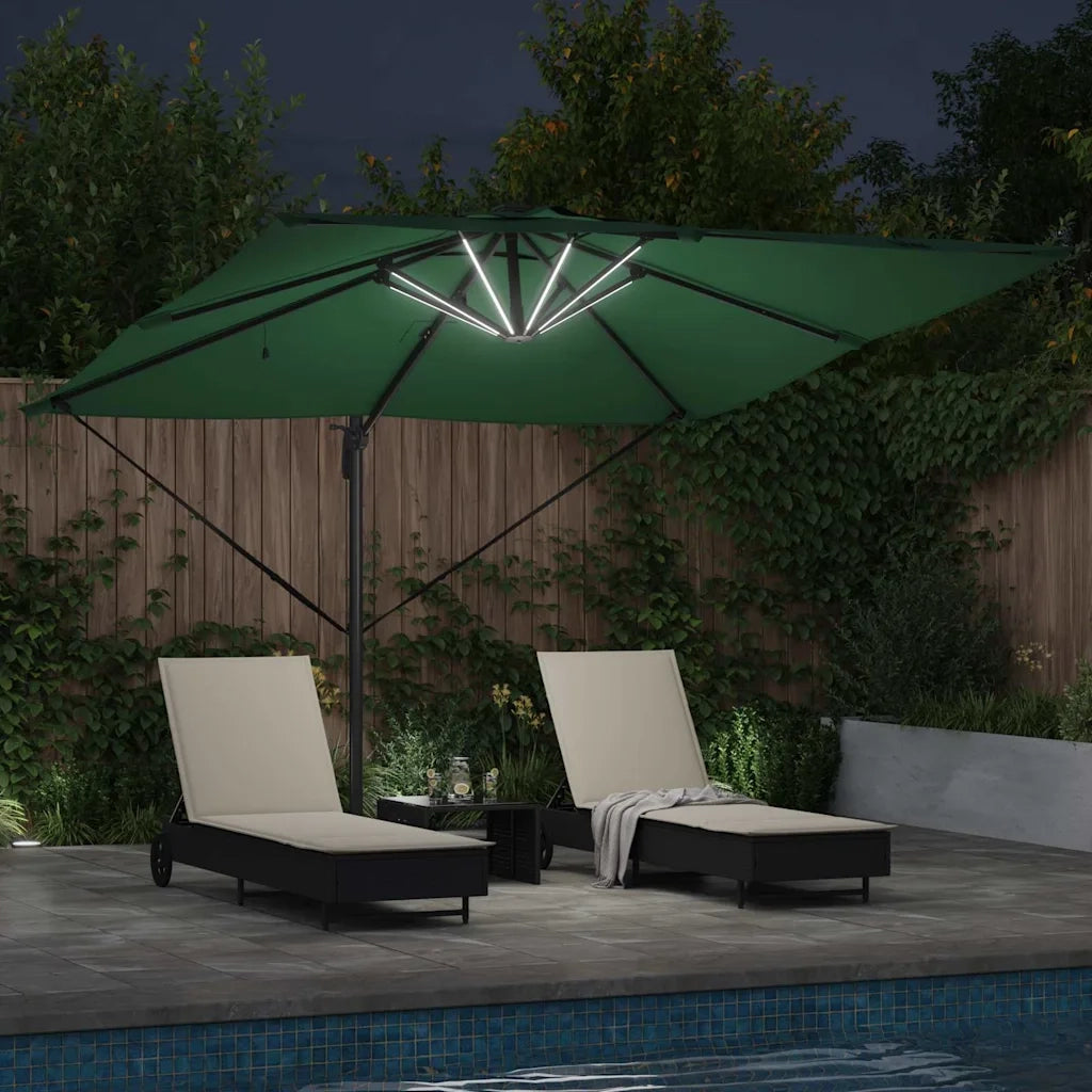 Ombrellone Verde 286 x 284 x 270 cm Alluminio e Poliestere 42003320