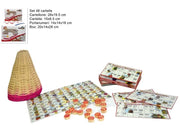 Gioco Tombola con Paniere Cartellone e 48 Cartelle