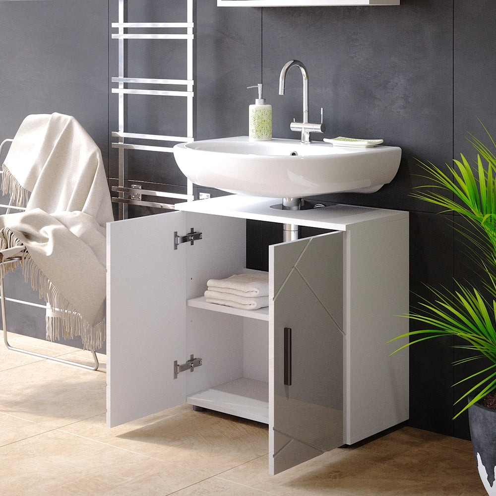 Vicco Mobile sottolavabo per bagno Bianco lucido 60 x 59 cm