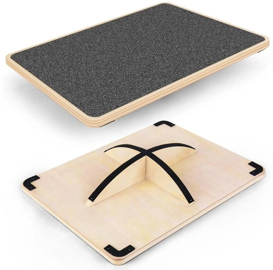 Tavolo di equilibrio in legno per allenamento della stabilità e fisiokinesiterapia