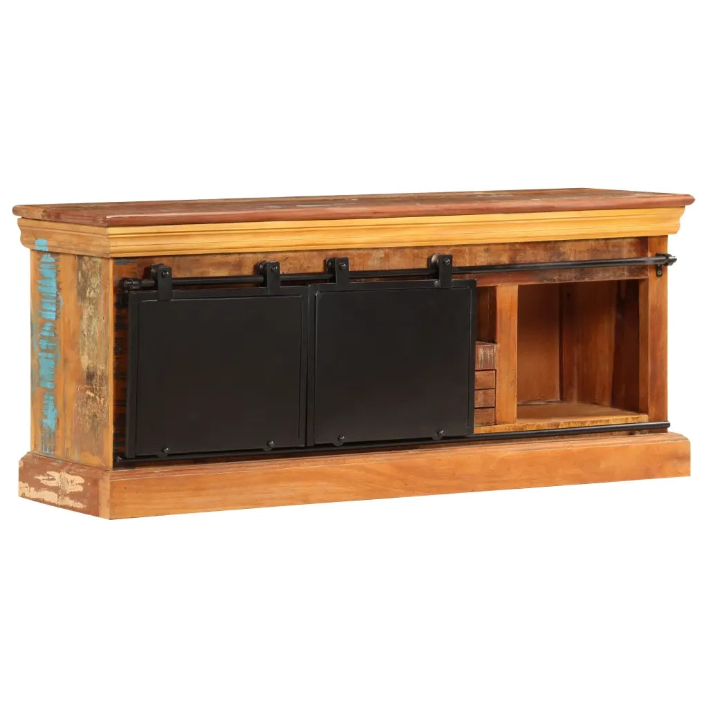 Mobile Porta TV 110x30x45 cm in Legno Massello di Recupero 247328