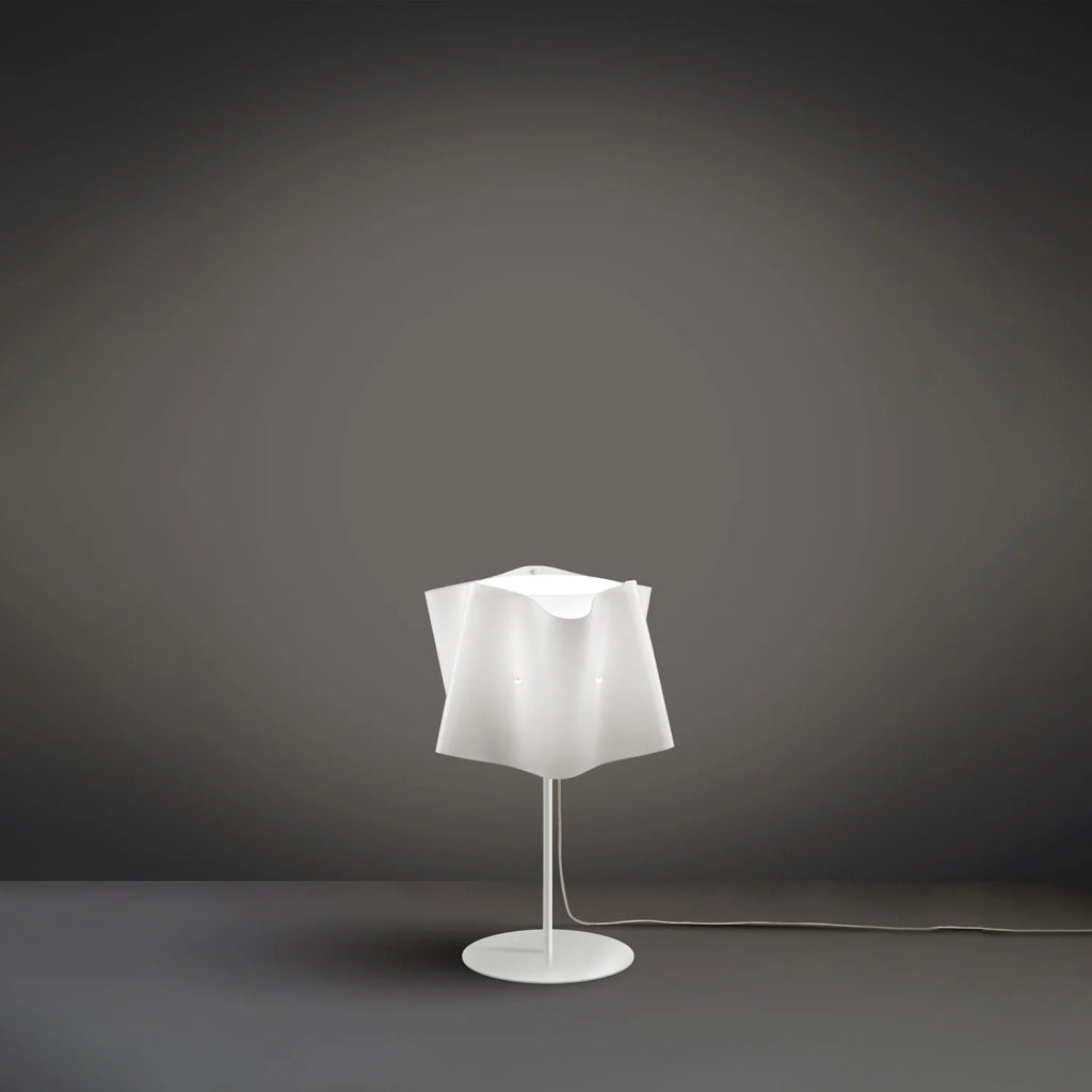 Lampada Da Scrivania-Ufficio Moderna Folio Polilux ® Bianco E Metallo 1 Luce E27