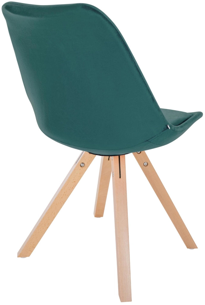 Sedia Sofia Velvet verde,natura (quadrato)
