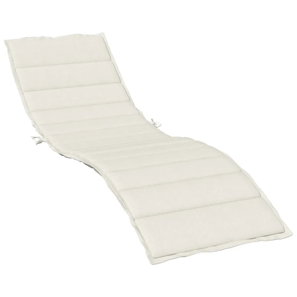 Cuscino per Lettino Prendisole Crema Mélange 200x50x4cm Tessuto 4002500