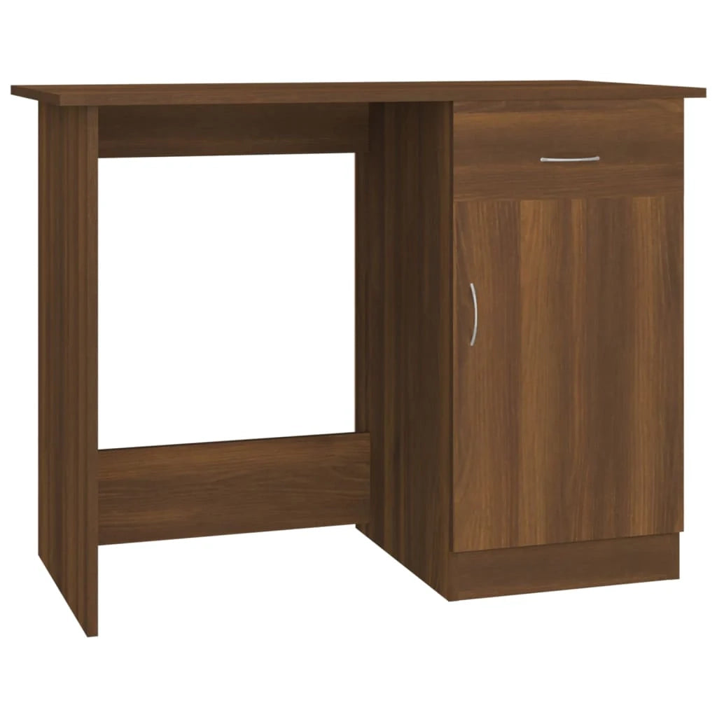 Scrivania tavolo postazione di lavoro mobile per computer studio rovere 100 x 50 x 76 cm legno ingegnerizzato marrone 02_0023600