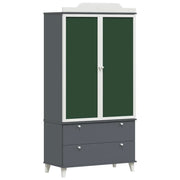vidaXL Armadio con Lavagna con porta Grigio e bianco Legno multistrato