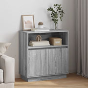 Sideboard con LED Grigio Sonoma 71x34,5x75 cm Legno ingegnerizzato
