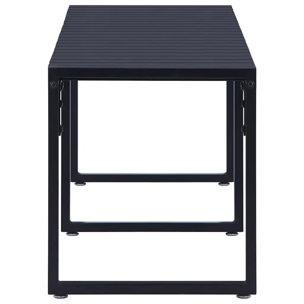 Panchina da Giardino | Panca da Giardino 180 cm in Pannello PS Nero