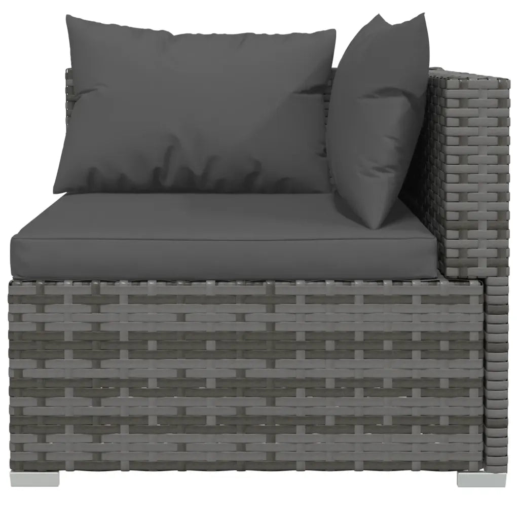 Set Divani da Giardino 12 pz con Cuscini in Polyrattan Grigio cod mxl 40375