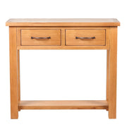 Tavolo Consolle con 2 Cassetti 83x30x73cm in Massello di Rovere 241675