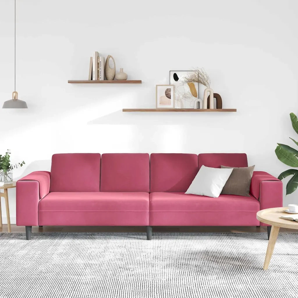 Set di divani Rosso vino Velluto
