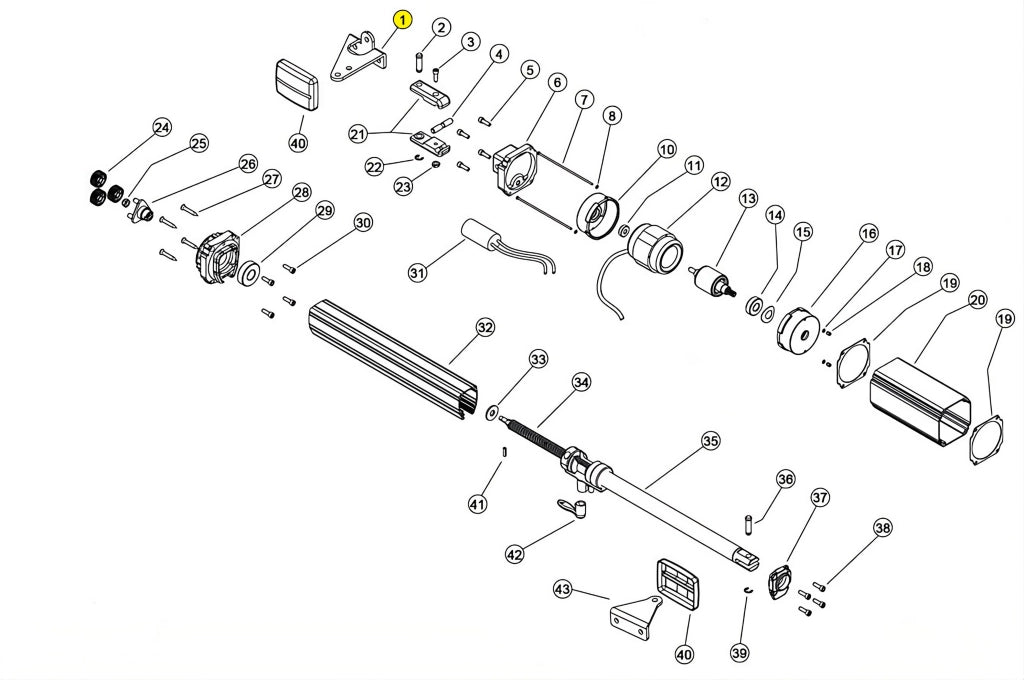 121337 STAFFA POSTERIORE LINEAR 11 VH 230V RICAMBIO
